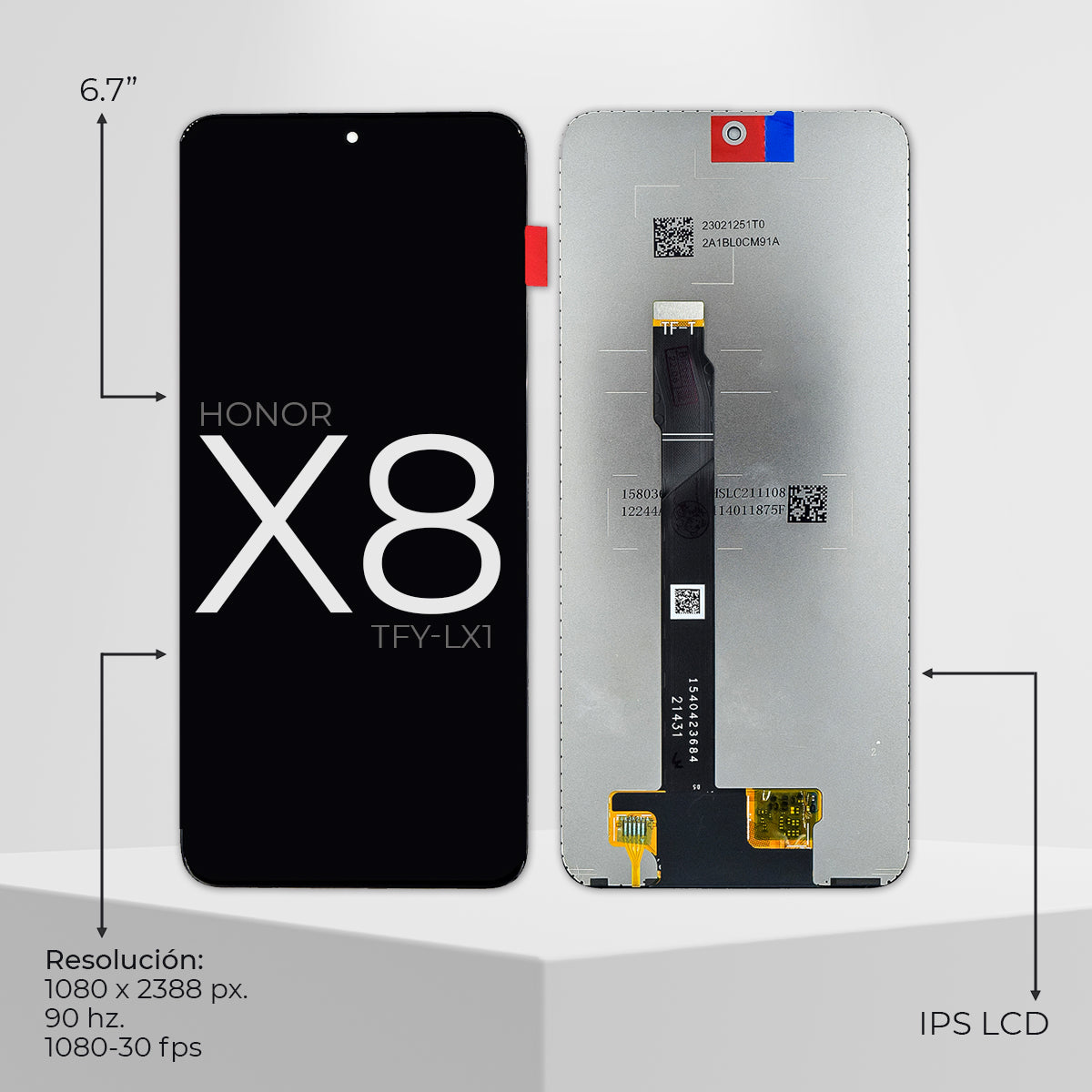 Pantalla Compatible Con Honor X8