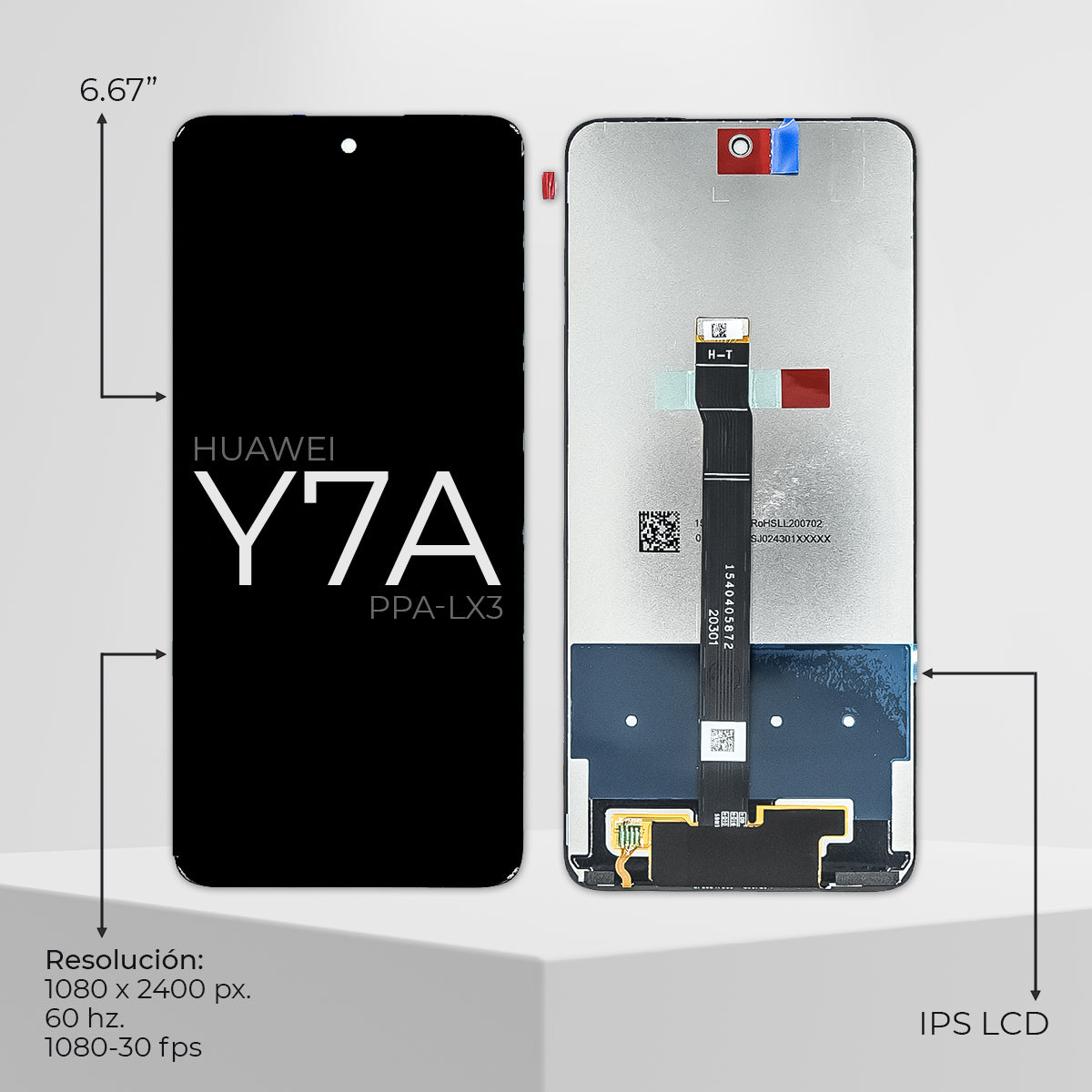 Pantalla Compatible Con Huawei Y7A / P Smart 2021 / Honor 10X