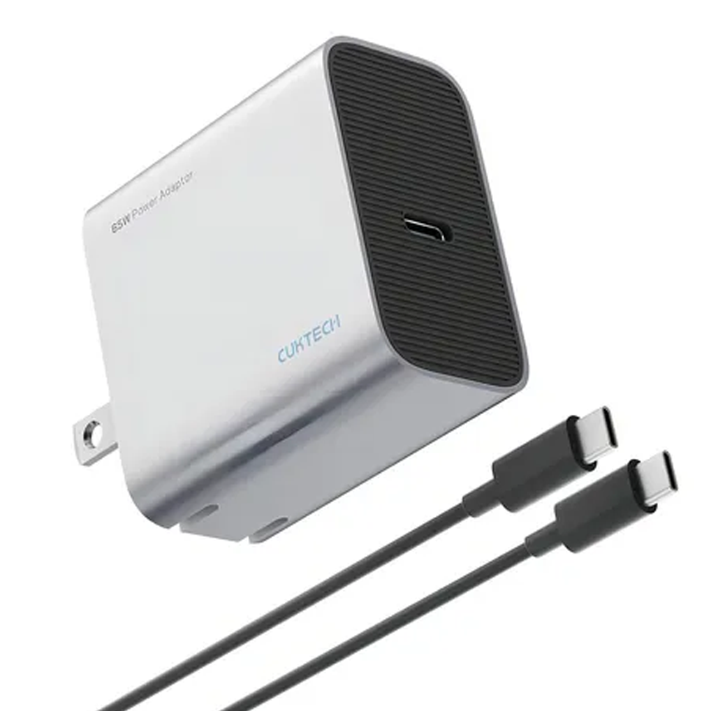 Cargador Cuktech 20w GaN con cable tipo C-C