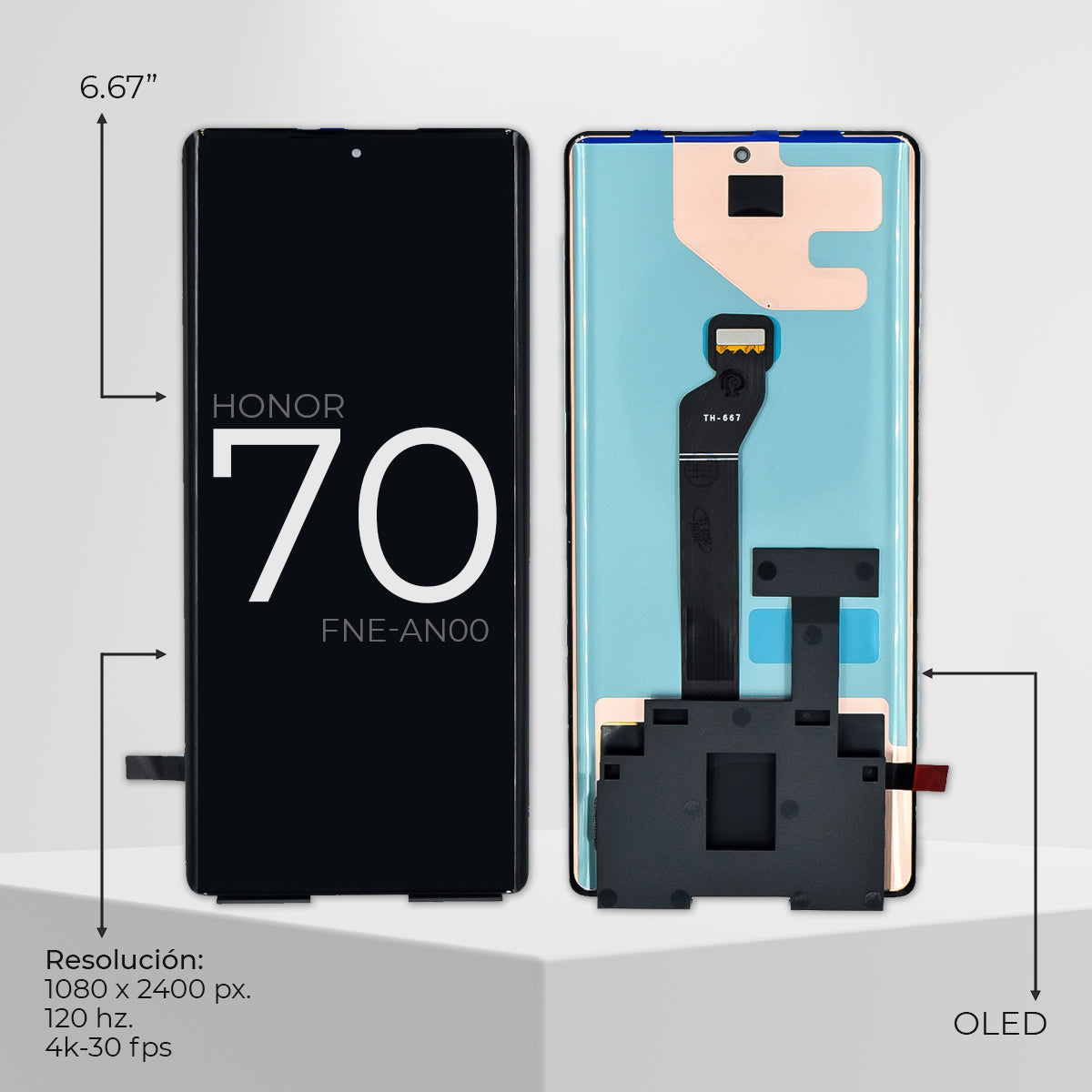 Pantalla Compatible Con Honor 70