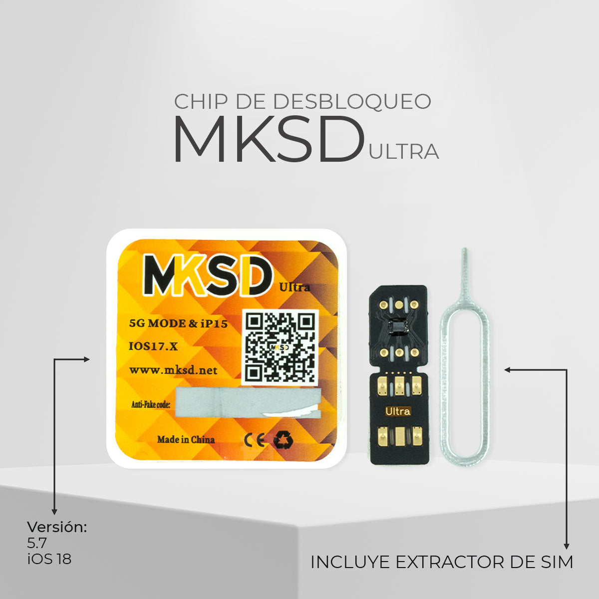 Chip de desbloqueo MKSD iOS 18 Versión 5.7