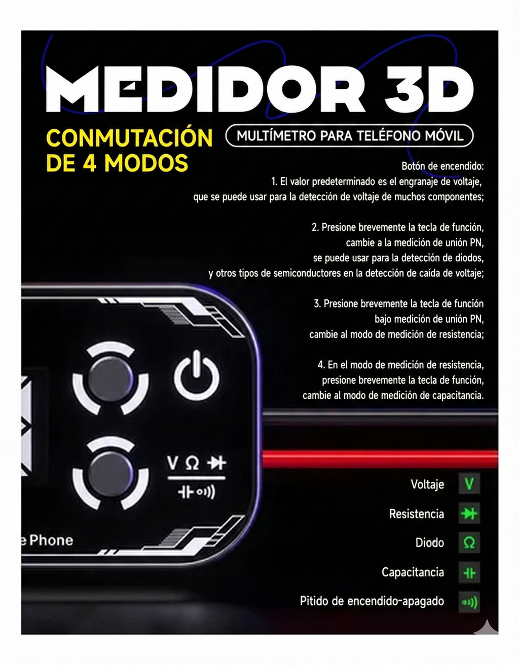 Multimetro De Celulares Mechanic 3d Detective 3.0