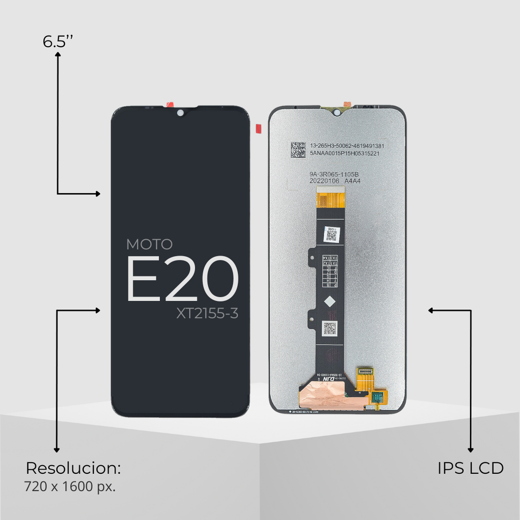 PANTALLA MOTOROLA E20 XT2155-3