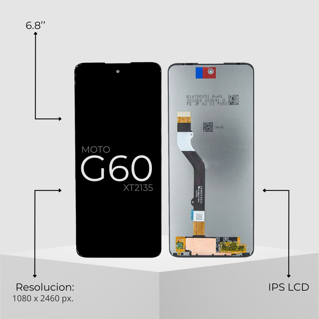 PANTALLA MOTOROLA G60 XT2135 /G60S XT2133/ G51 /G40 FUSION