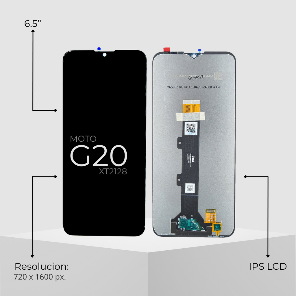 PANTALLA MOTOROLA G20 XT2128 NEGRO