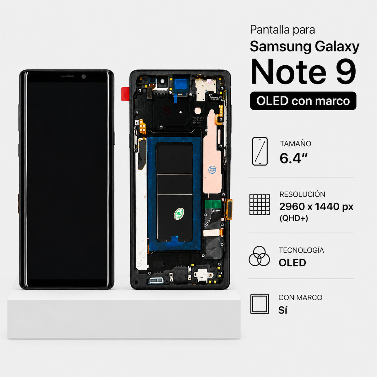 Pantalla Samsung Galaxy Note 9 N960 OLED con Marco