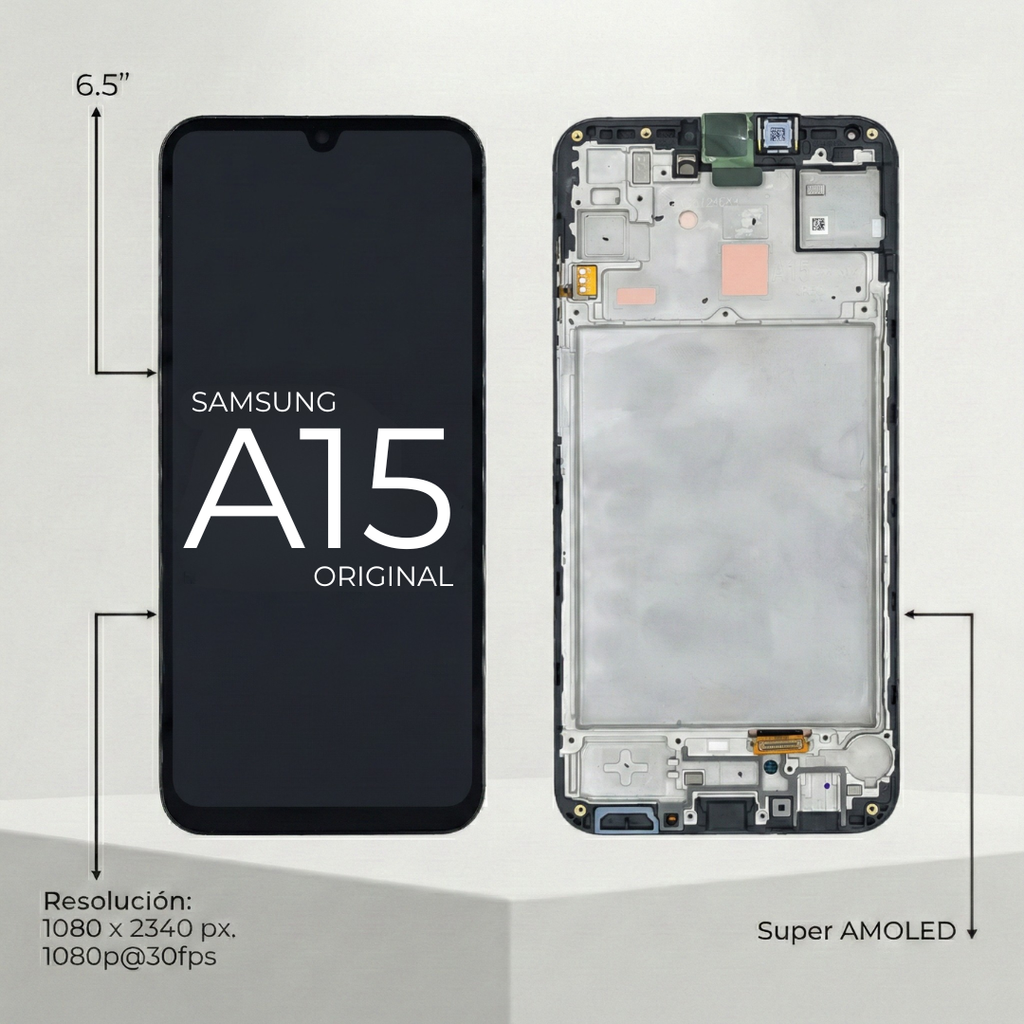 Pantalla Samsung Galaxy A15 / A15 5G A155 A156 Original con Marco | Display Repuesto