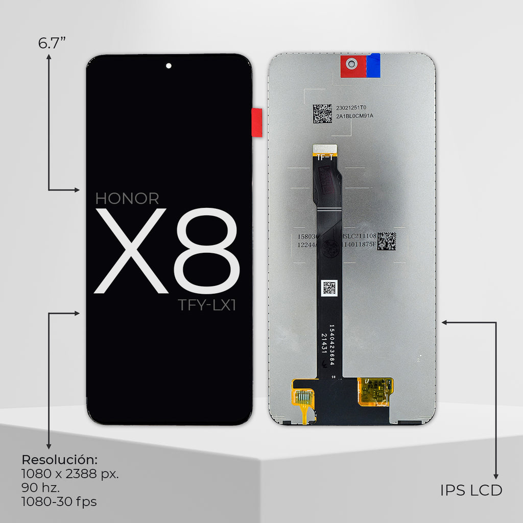 Pantalla Compatible Con Honor X8