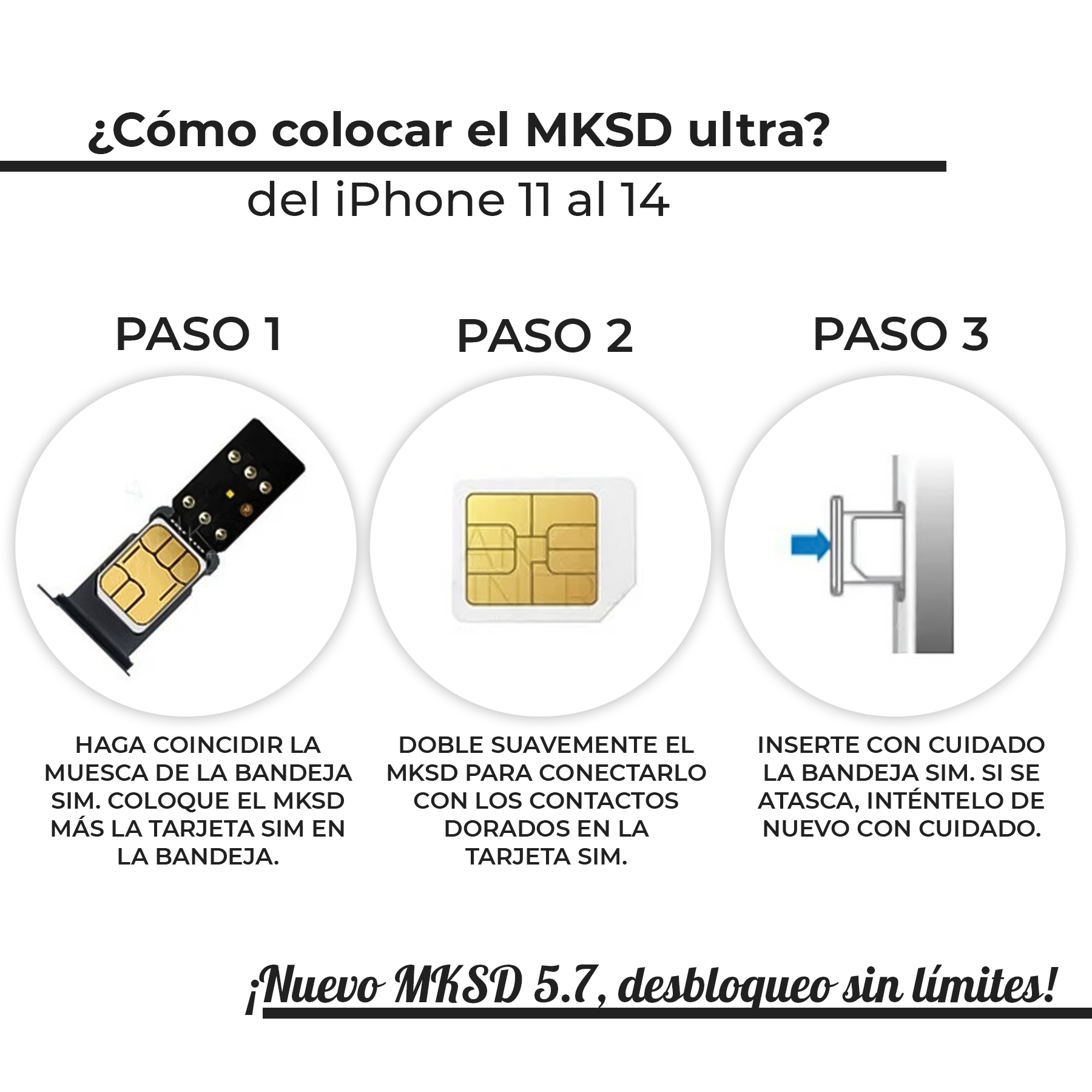 Chip de desbloqueo MKSD iOS 18 Versión 5.7