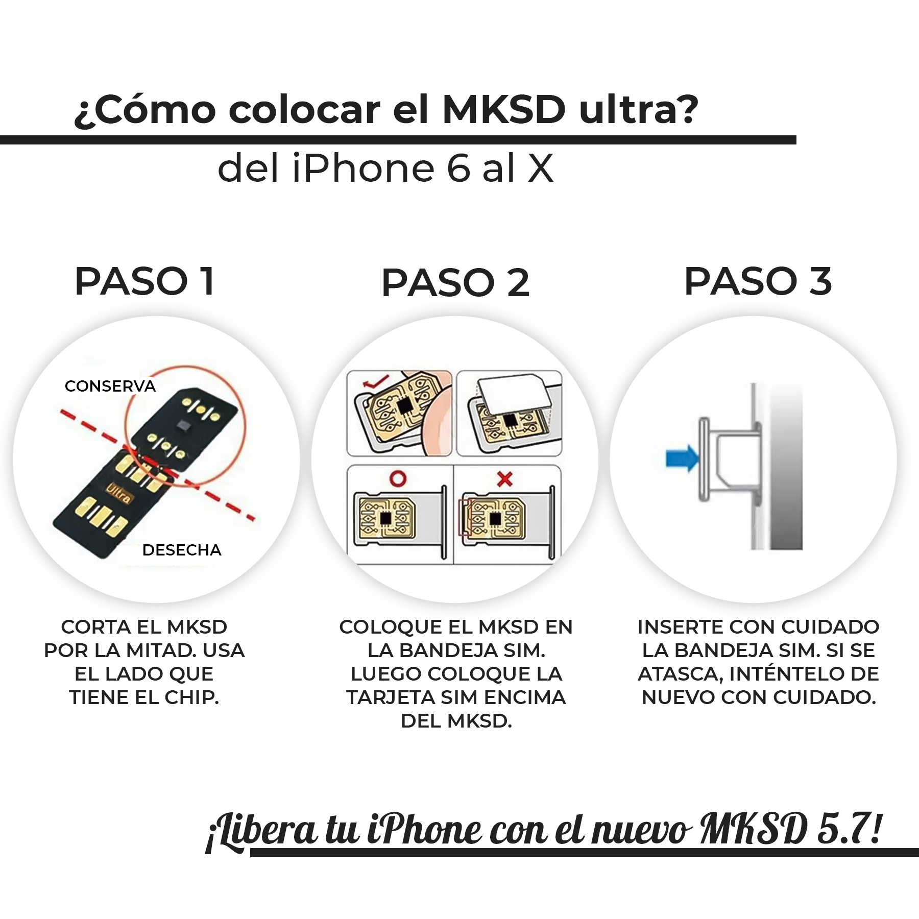 Chip de desbloqueo MKSD iOS 18 Versión 5.7